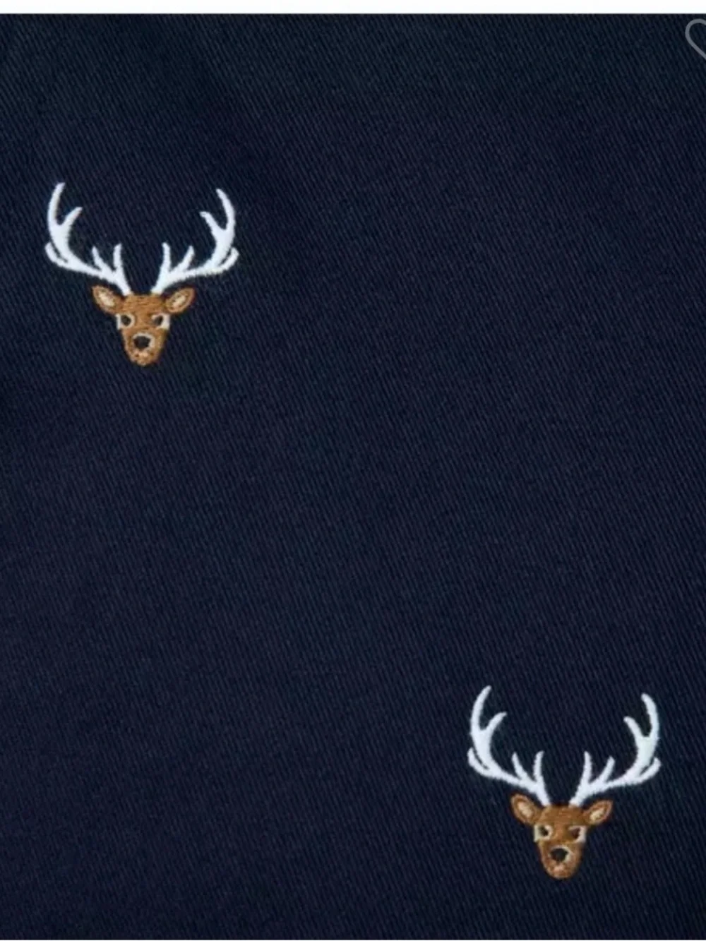 Janie and Jack Navy Pants with Embroidered Deer Motif